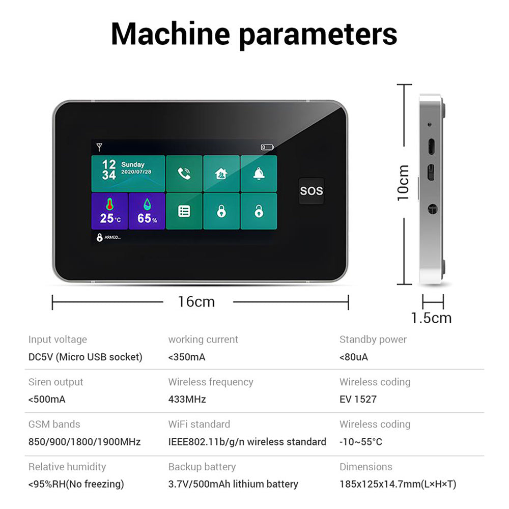 TALLPOWER G60 WiFi namų apsaugos sistema