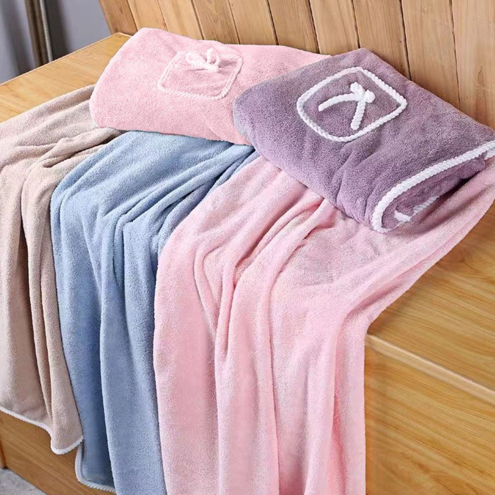 Koralinio veliūro dėvimas rankšluostis