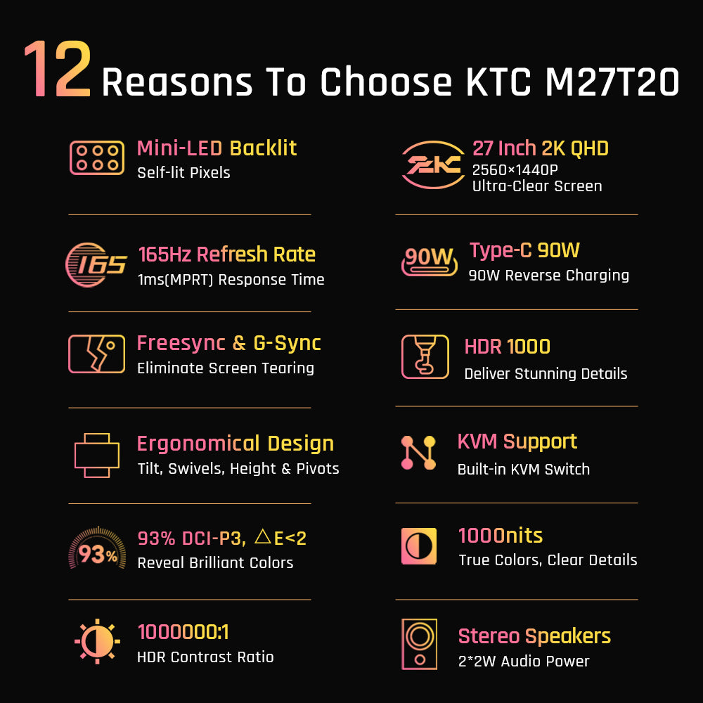 KTC M27T20 27 colių žaidimų monitorius