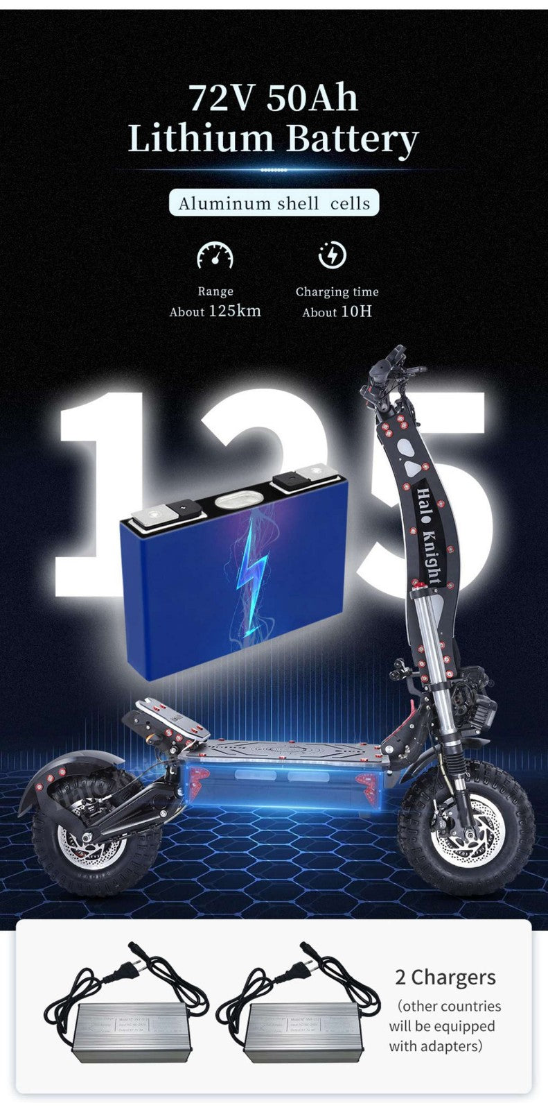 Halo Knight T107Max Elektrinis paspirtukas