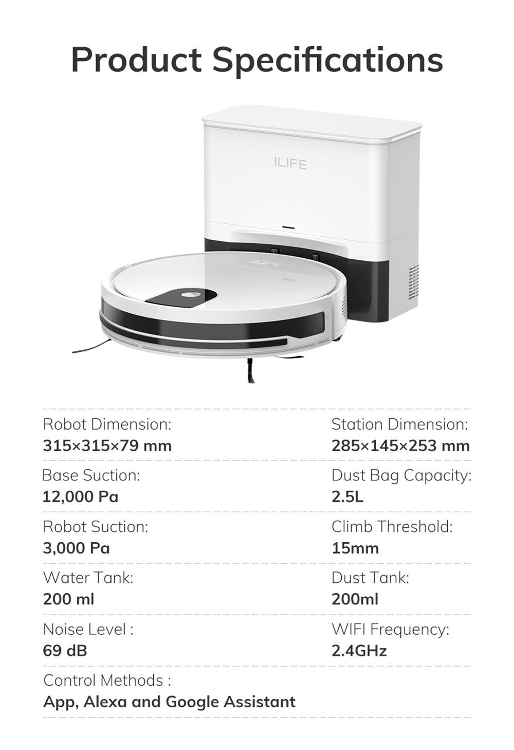 ILIFE G9 Pro dulkių siurblys robotas