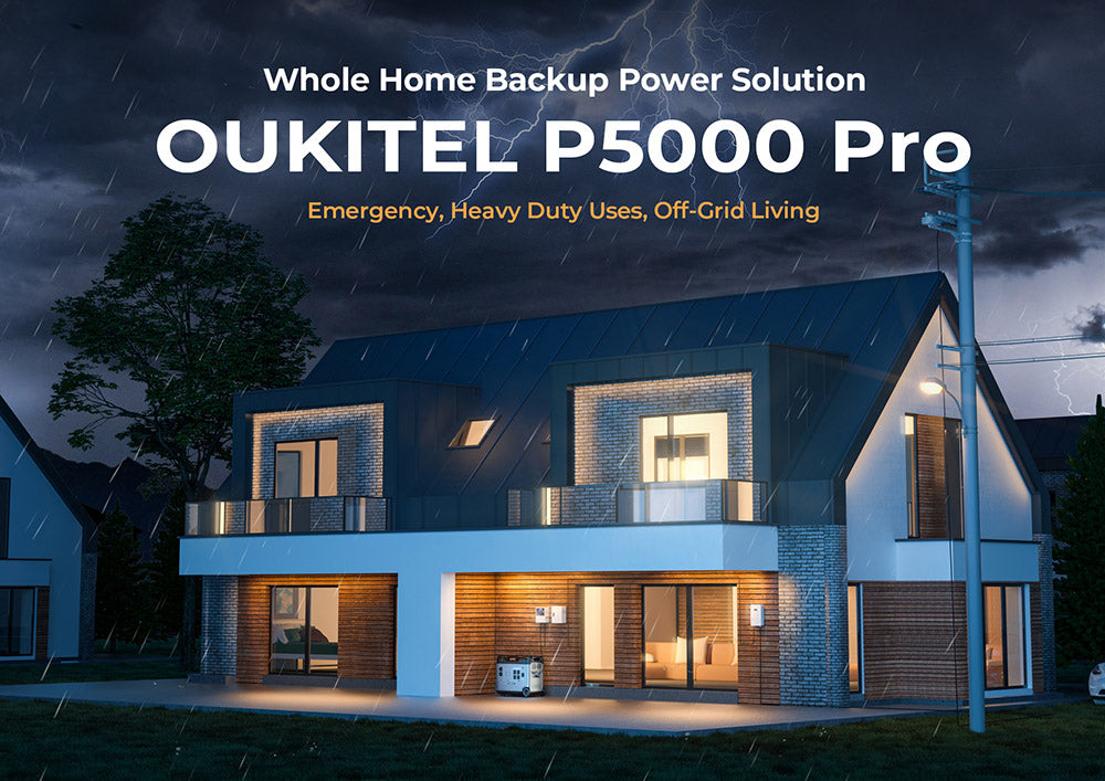 OUKITEL P5000 Pro Galinga elektros stotelė + UKITEL PV400 400W Foldable Saulės panelė