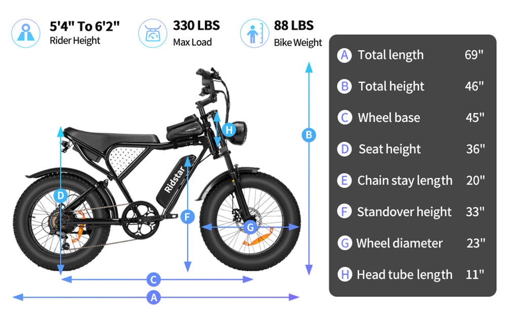 Ridstar Q20 Mini Elektrinis dviratis