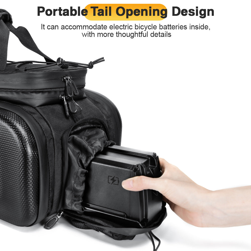 Dviračio krepšys su baterijos skyriumi
