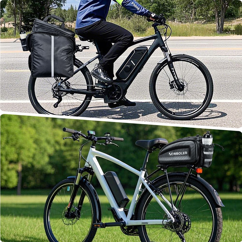 Dviračio krepšys su baterijos skyriumi