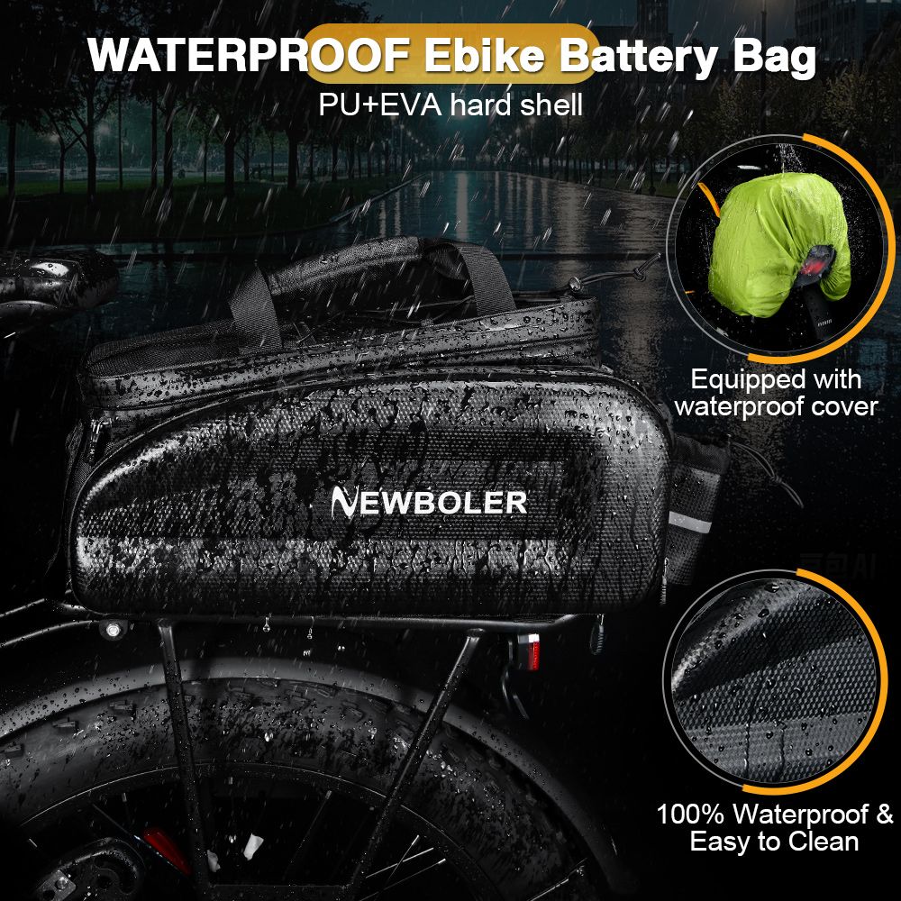 Dviračio krepšys su baterijos skyriumi