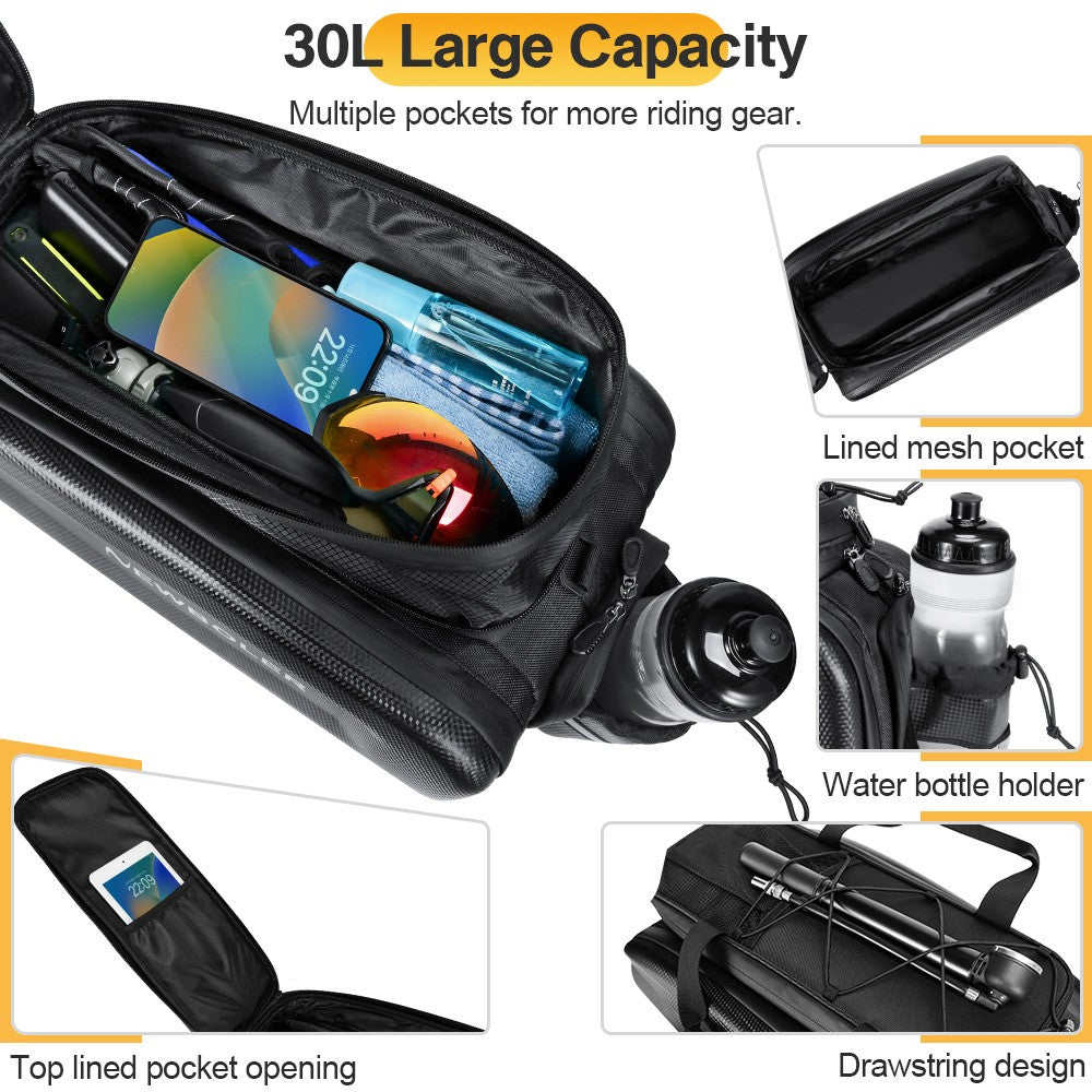 Dviračio krepšys su baterijos skyriumi