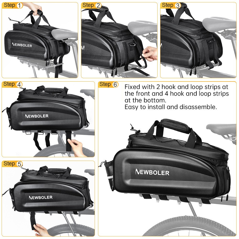 Dviračio krepšys su baterijos skyriumi